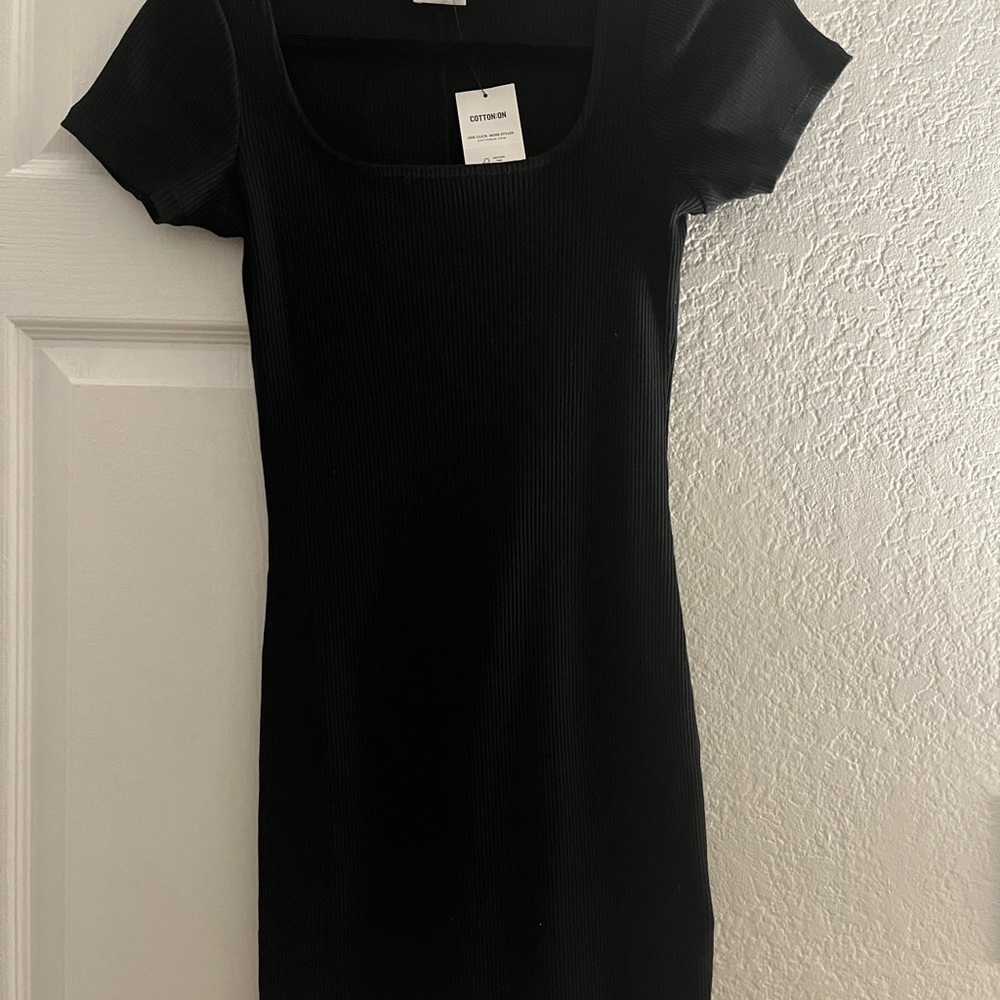 cotton on black dress